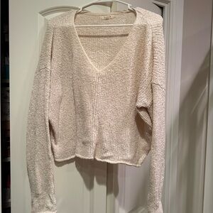 PacSun Cream V-Neck Sweater